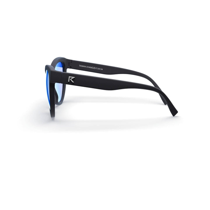 REKS® cat eye polarized sunglasses with silver mirror polycarbonate lenses, stylish and UV protective for women.