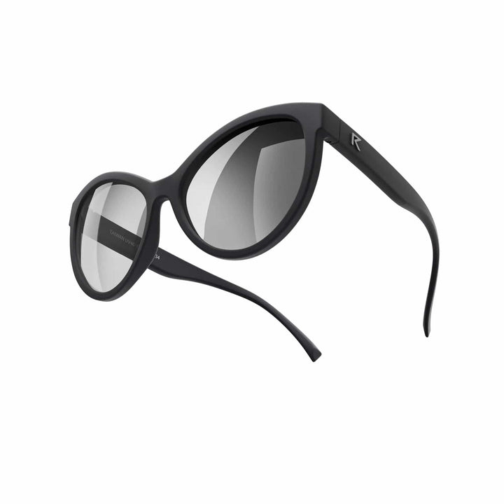 REKS® cat eye polarized sunglasses with silver mirror lenses, made of durable polycarbonate for stylish protection.