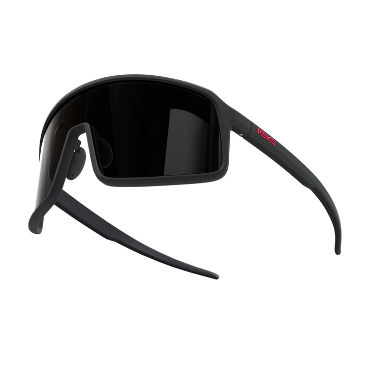REKS® K-Shield Kontrast polarized sunglasses with black frame and tinted lenses, showcasing a sleek, modern design.