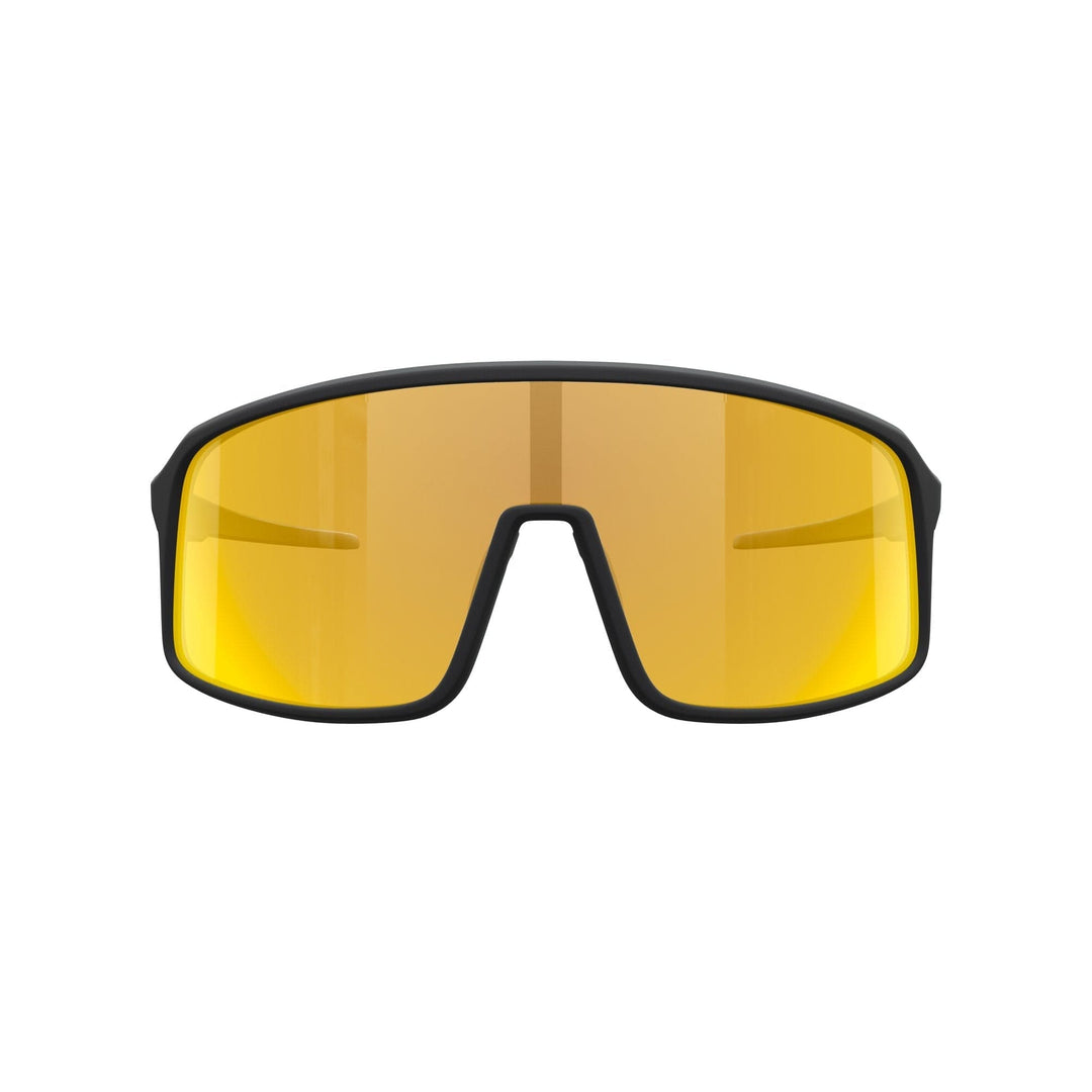 REKS® K-Shield Kontrast polarized sunglasses with black frame and bronze lenses, front view highlighting sleek design.
