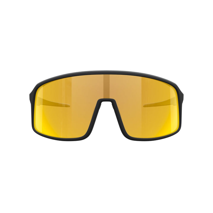 REKS® K-Shield Kontrast polarized sunglasses with black frame and bronze lenses, front view highlighting sleek design.