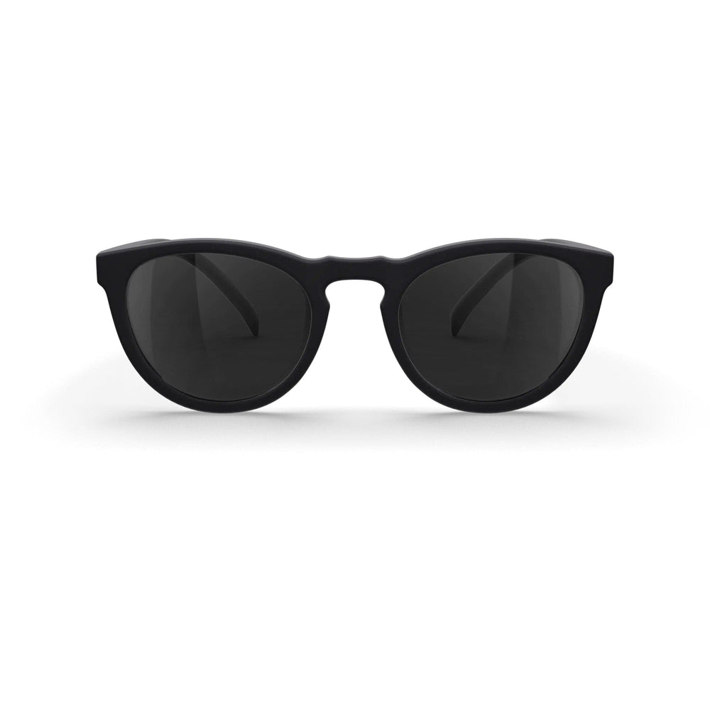 REKS® round polarized polycarbonate sunglasses with rose amber lenses, stylish and protective eyewear for sunny days.