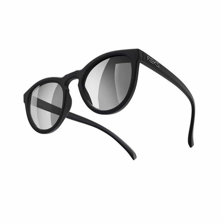 REKS® round polarized polycarbonate sunglasses with rose amber lenses, stylish and sun protection for outdoor wear
