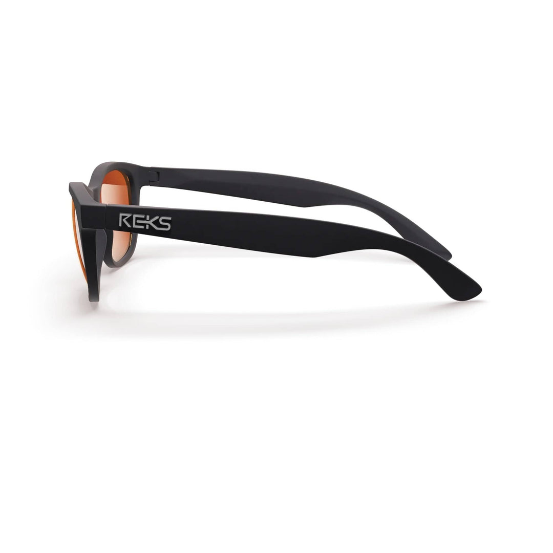 REKS® Seafarer polarized polycarbonate sunglasses with smoke lenses, featuring a sleek design and UV protection.