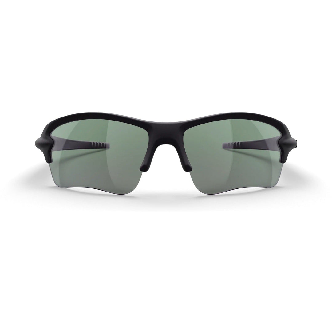 REKS Sling Blade polarized polycarbonate prescription sunglasses with solid smoke lenses, offering stylish eye protection and clarity.