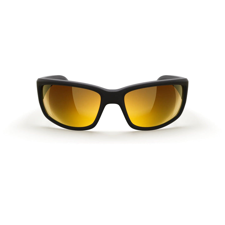 Large REKS® Wrap polarized sunglasses with red mirror and brown lenses, featuring Trivex® frame for durable eye protection.
