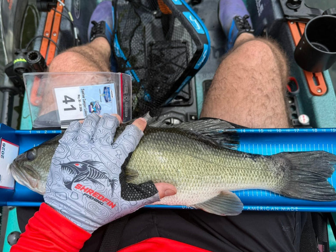 ShredFin Fingerless Fishing Gloves | Contourz Pattern | Tungsten Gray