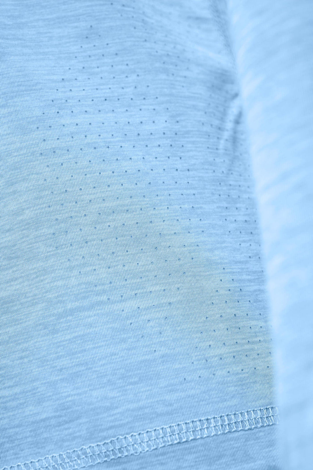 Blue hooded long sleeve active performance top by Scalesgear.com, designed for comfort and style during workouts.