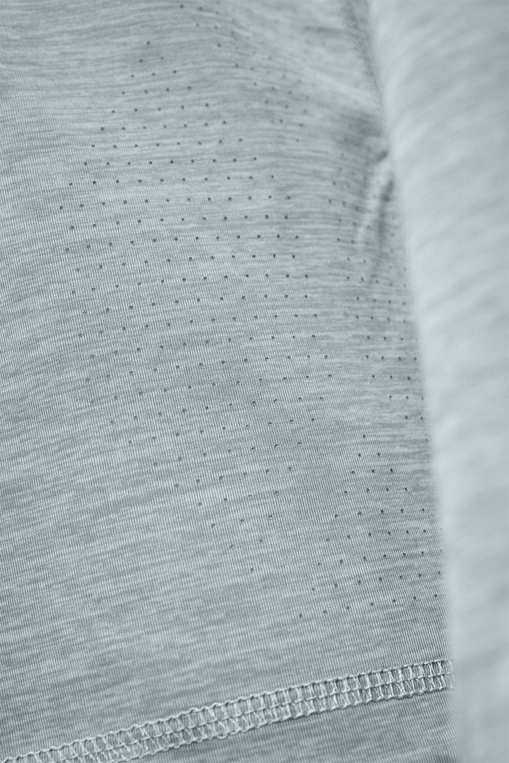 Blue gold hooded active performance long sleeve top from Scalesgear.com, featuring a comfortable fit and stylish design.