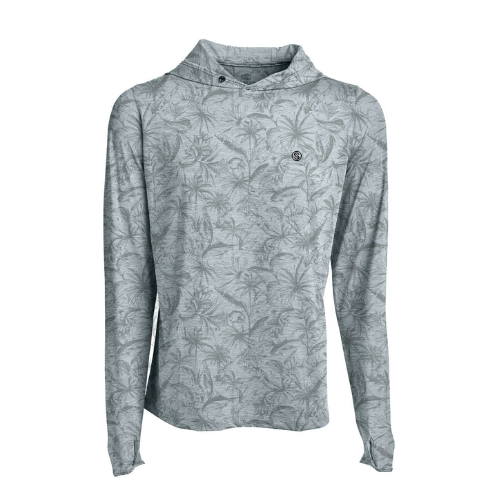 Black hooded long sleeve active performance shirt with loose lines design from Scalesgear.com.