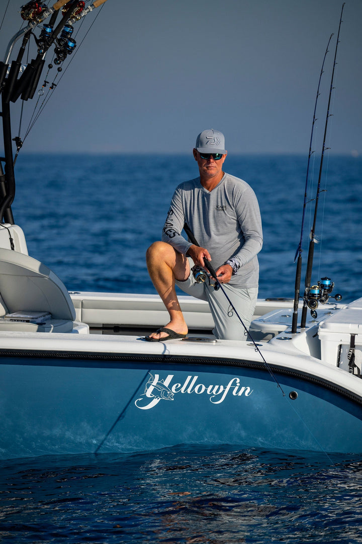 Blue long sleeve active performance shirt by Scalesgear.com, featuring a sleek design and athletic fit.