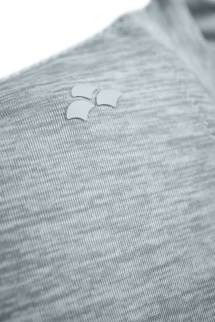 Grey Heather long sleeve active performance shirt by Scalesgear.com, featuring a comfortable fit and athletic design.