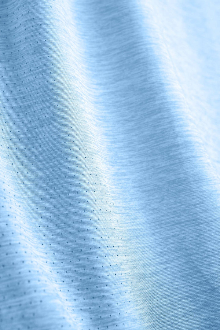 Powder blue long sleeve active performance shirt by Scalesgear.com featuring a sleek, fitted design for athletic wear.