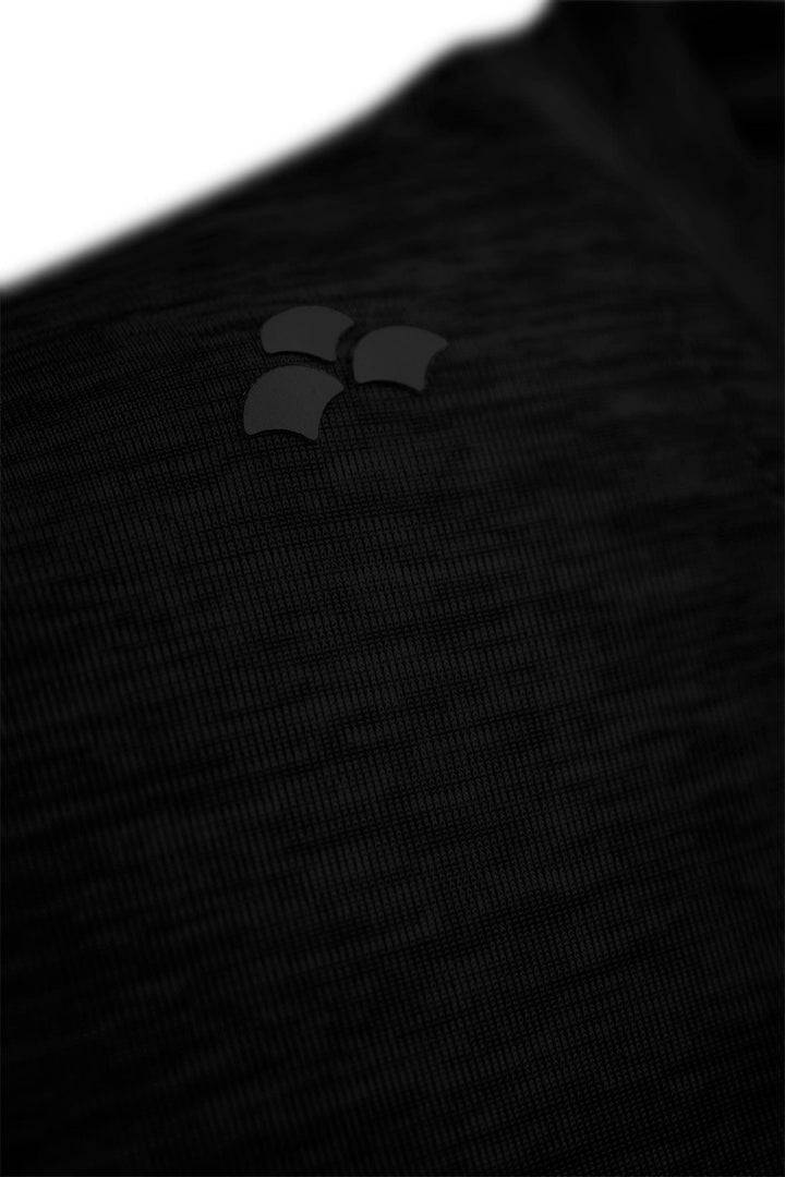 Black Heather long sleeve active performance shirt by Scalesgear.com featuring sleek design and comfortable fit.