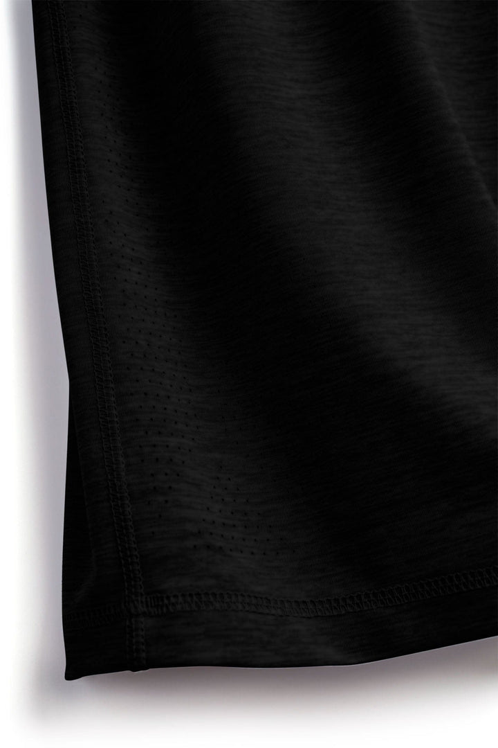 Black Heather long sleeve active performance shirt by Scalesgear.com with sleek fit and moisture-wicking fabric.