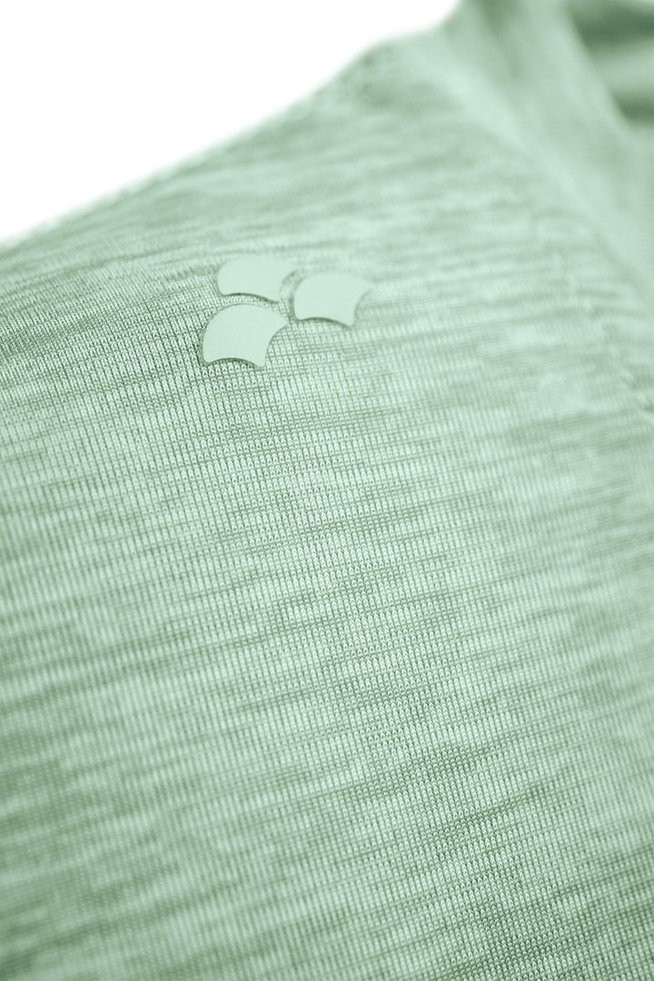 Long sleeve active performance shirt in mangrove heather by Scalesgear.com, featuring a comfortable fit and breathable fabric.