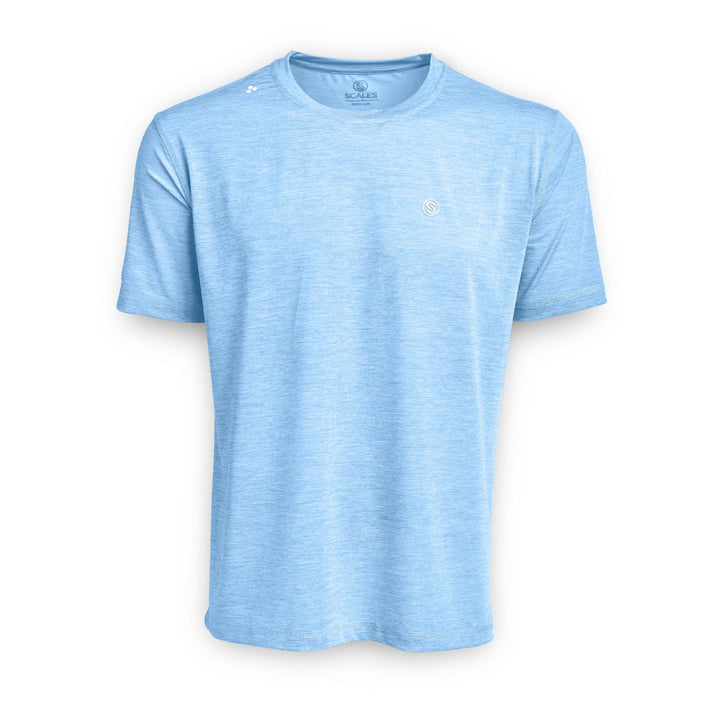Navy Heather Iconic S/S Active Performance Short Sleeve Tee by Scalesgear.com, lightweight and breathable athletic shirt.
