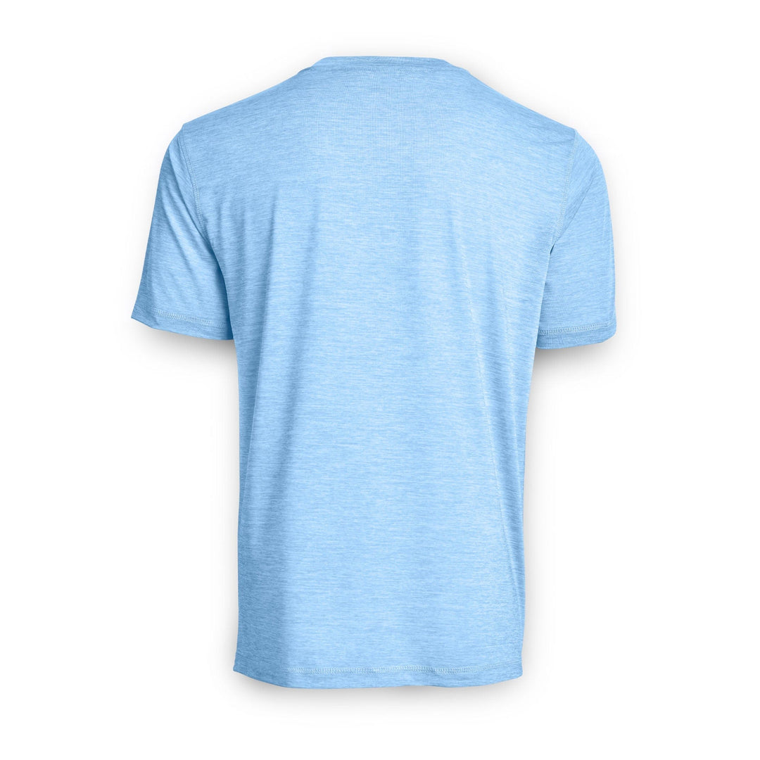 Navy Heather Iconic S/S Active Performance Short Sleeve Tee by Scalesgear.com, lightweight, breathable athletic shirt for active wear
