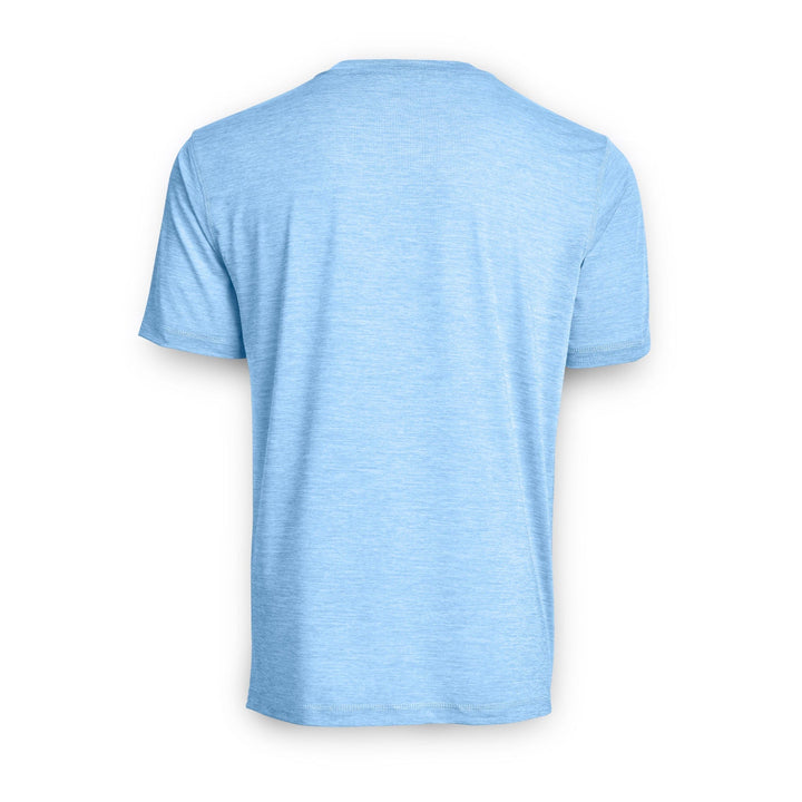 Navy Heather Iconic S/S Active Performance Short Sleeve Tee by Scalesgear.com, lightweight, breathable athletic shirt for active wear