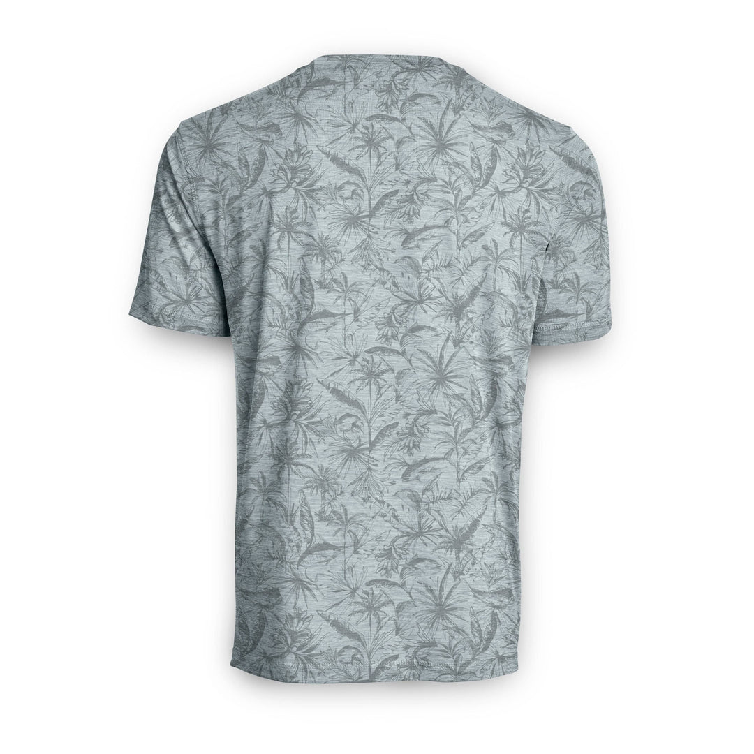 Powder blue heather short sleeve active performance tee by Scalesgear.com featuring loose lines design.