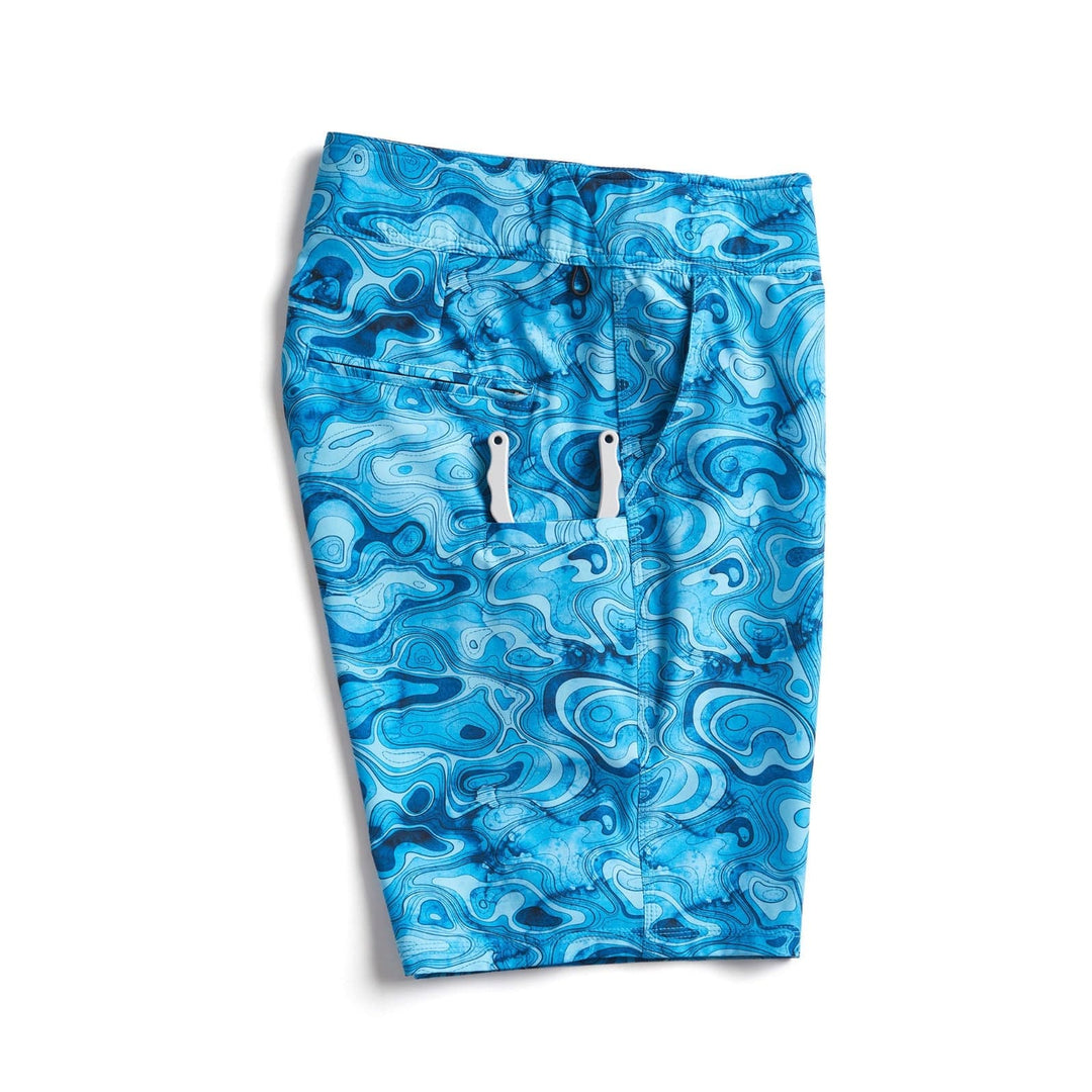 Scalesgear First Mates Boardshorts with nautical design, featuring lightweight fabric and adjustable waistband for beach and surf wear.