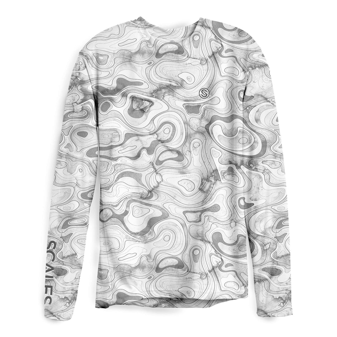 Gray Long Sleeve T-shirt from Scalesgear.com Topo LS Performance, made for athletic performance and outdoor activities.