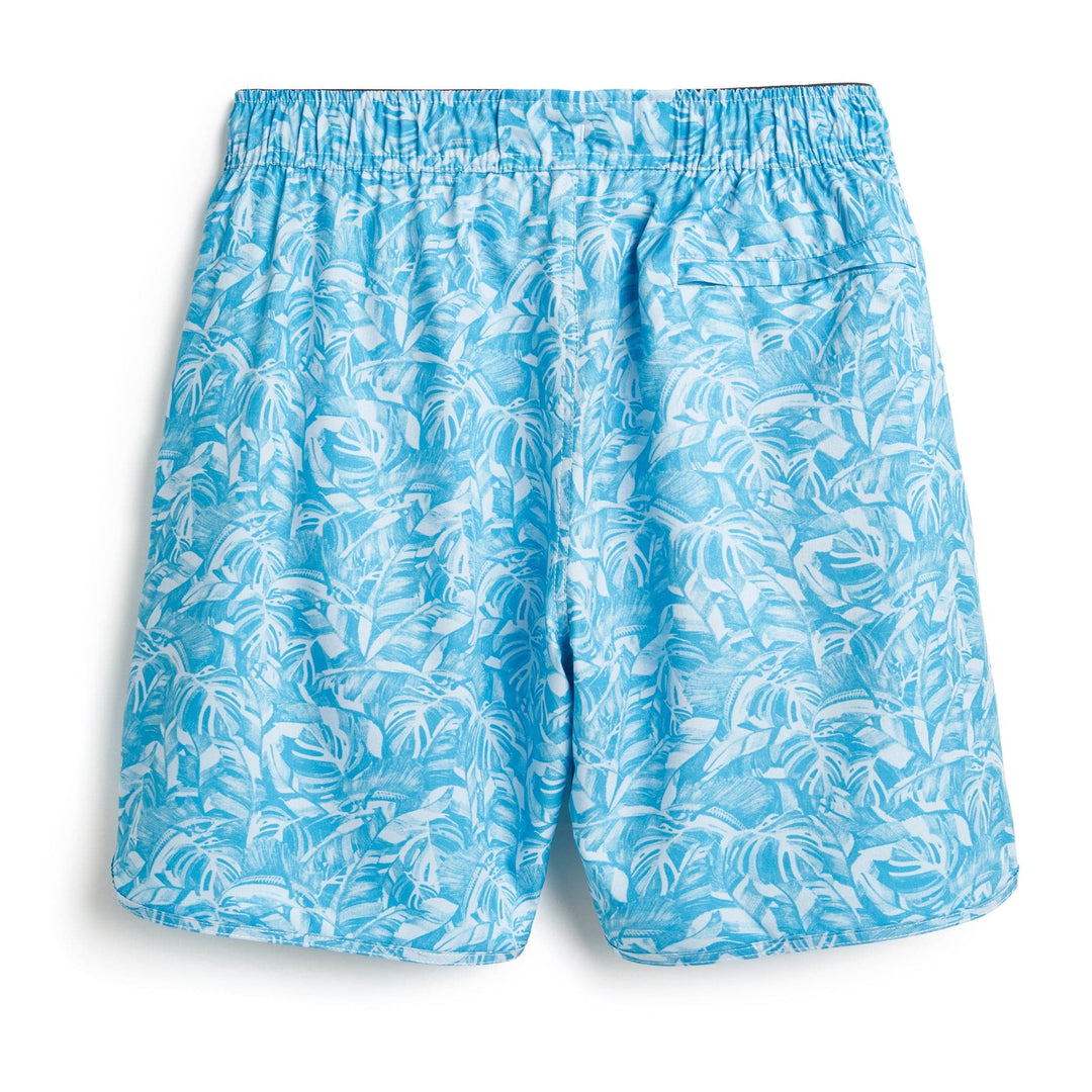 Powder blue Jungle Sail Captain Snacks Volleys shorts by Scalesgear.com, featuring a comfortable, casual fit and vibrant color.