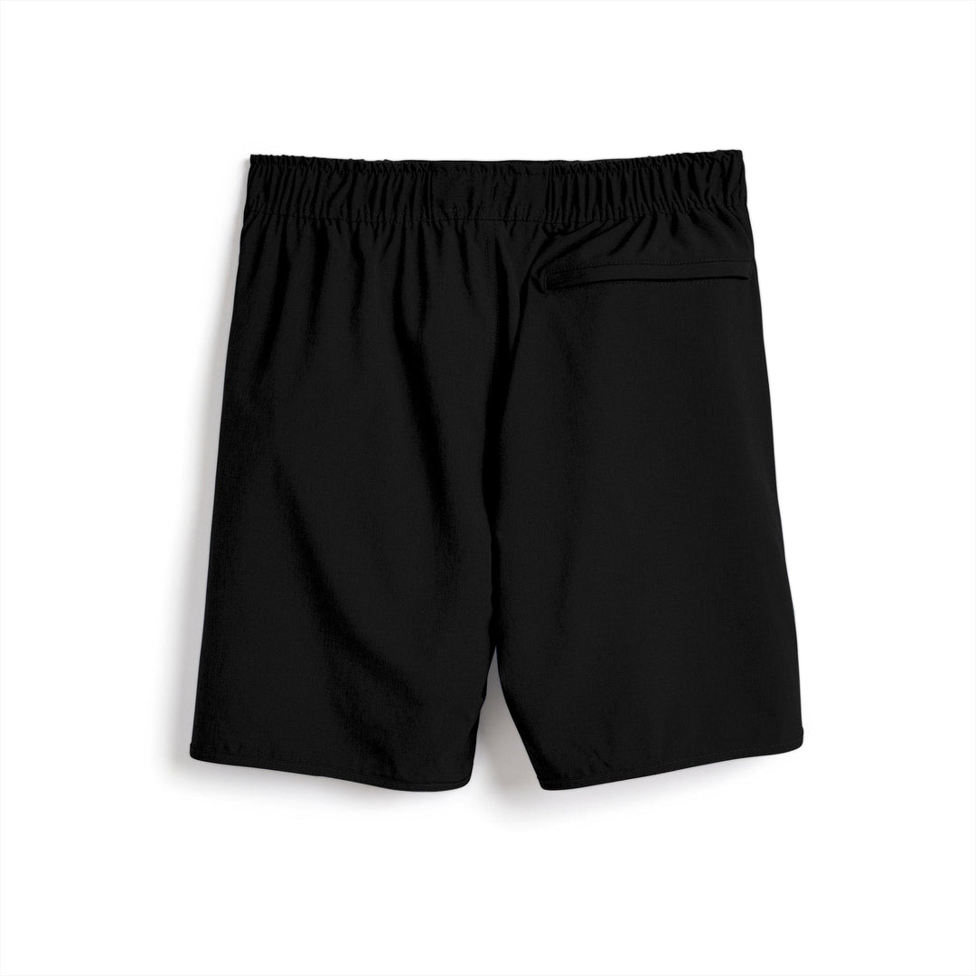 Black Heather Solid Captain Snacks Volleys shorts by Scalesgear.com, featuring a comfortable fit and casual style.