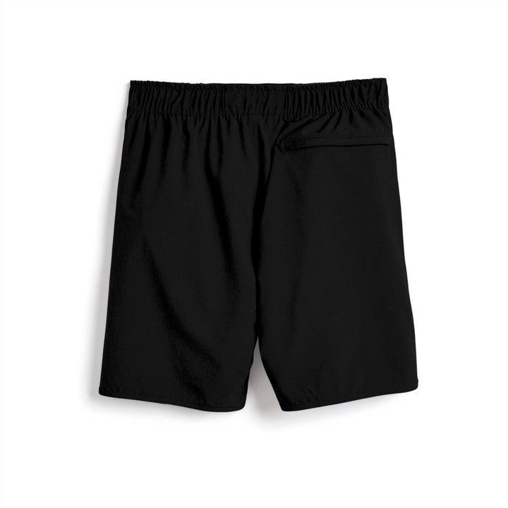 Black Heather Solid Captain Snacks Volleys shorts by Scalesgear.com, featuring a comfortable fit and casual style.