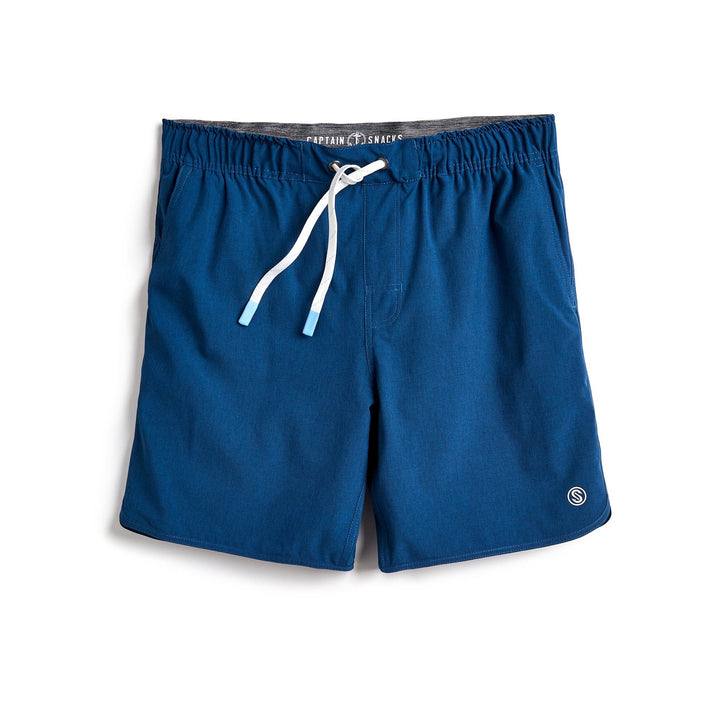 Black Heather Solid Captain Snacks Volleys shorts by Scalesgear.com, featuring a comfortable fit and casual style.