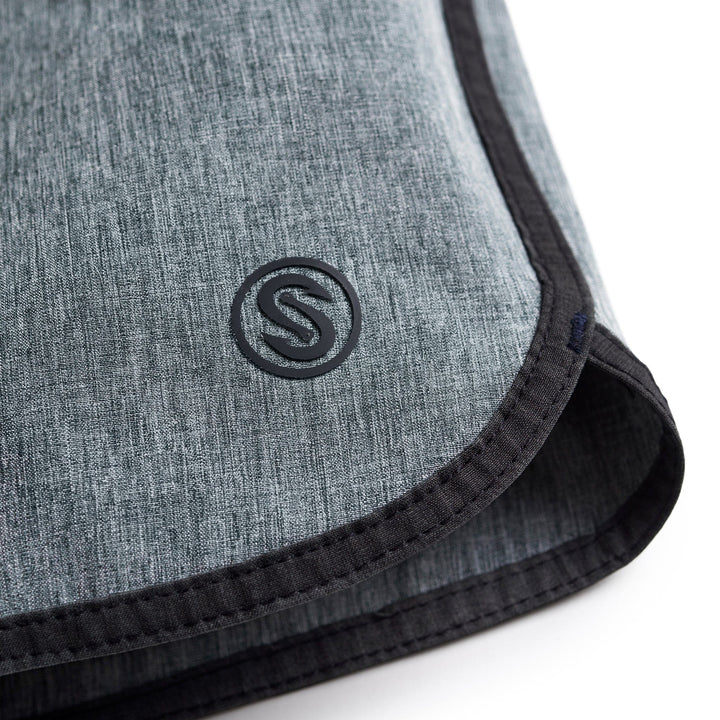 Black Heather Solid Captain Snacks Volleys shorts by Scalesgear.com, showcasing comfortable athletic volleyball shorts with a sporty design.