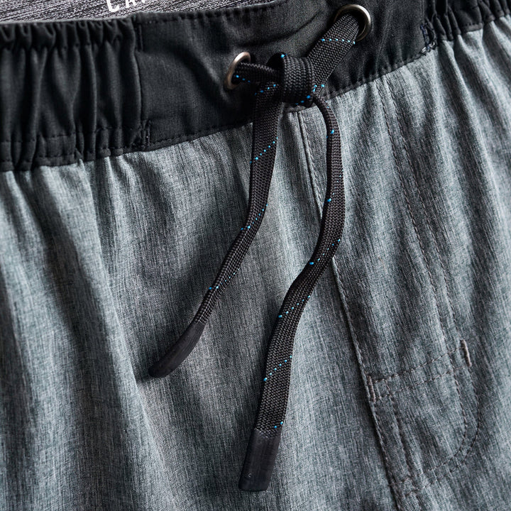 Black Heather Solid Captain Snacks Volleys shorts by Scalesgear.com, casual athletic shorts with a comfortable fit.