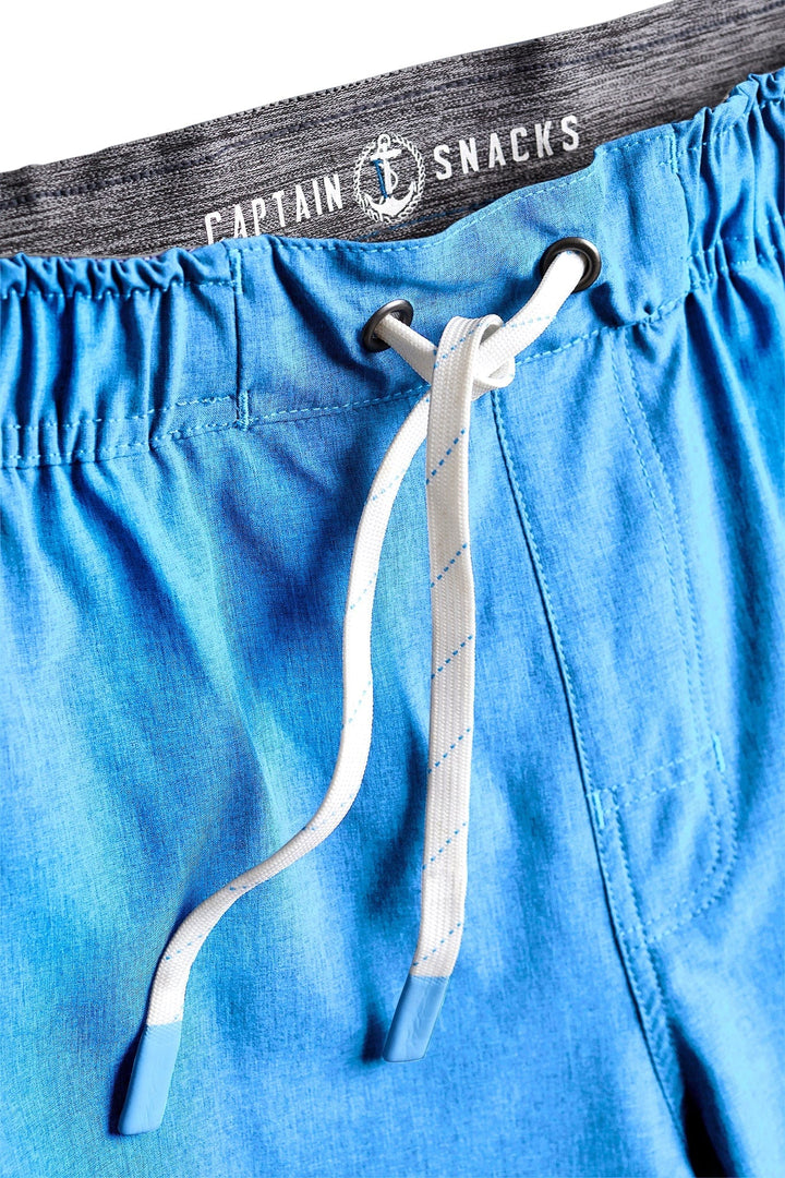 Black Heather Solid Captain Snacks Volleys shorts by Scalesgear.com, featuring a comfortable fit and casual style.