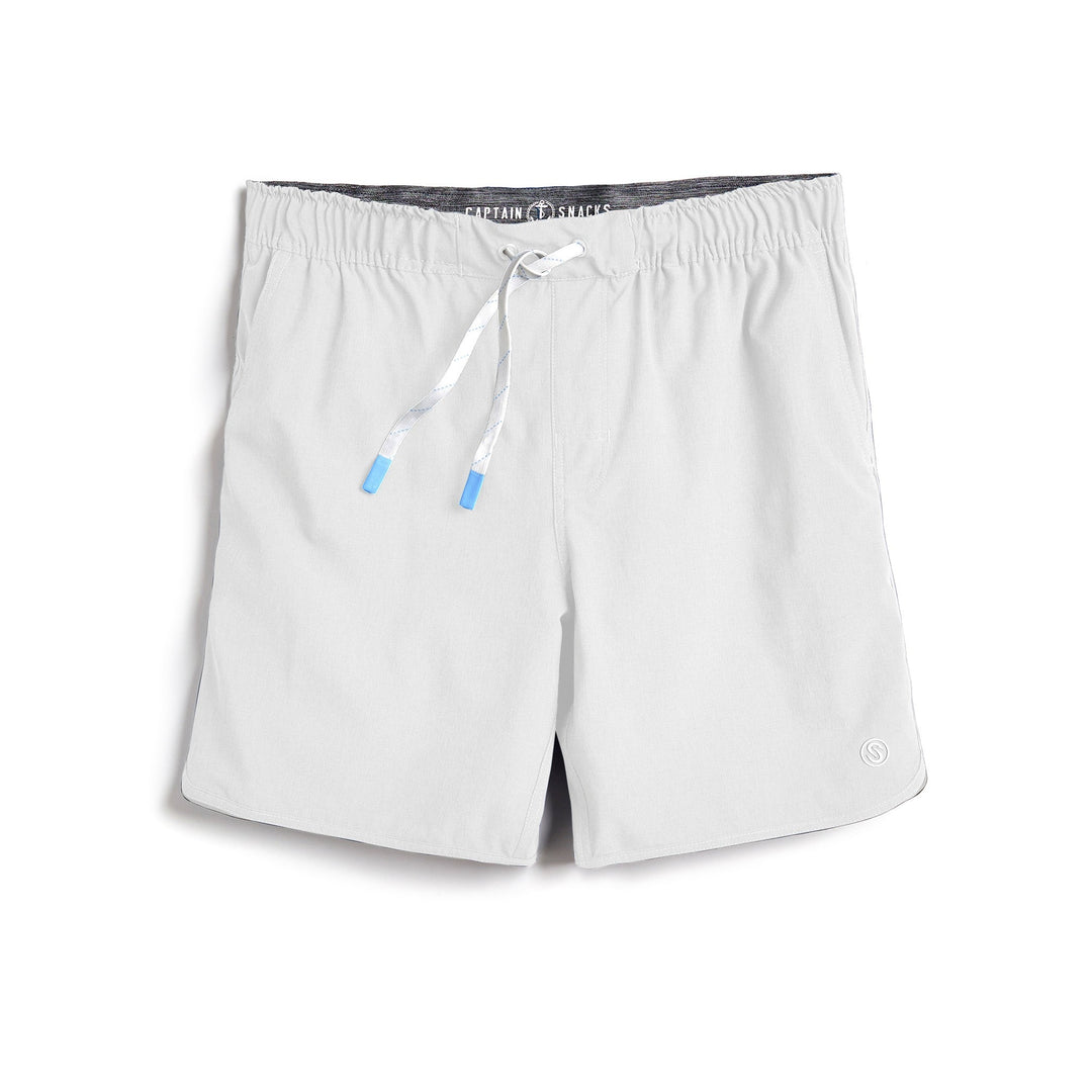 Black Heather Solid Captain Snacks Volleys Shorts by Scalesgear.com featuring comfortable athletic design.