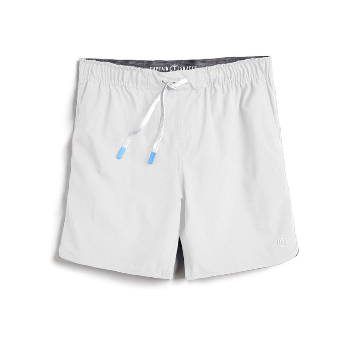 Black Heather Solid Captain Snacks Volleys Shorts by Scalesgear.com featuring comfortable athletic design.