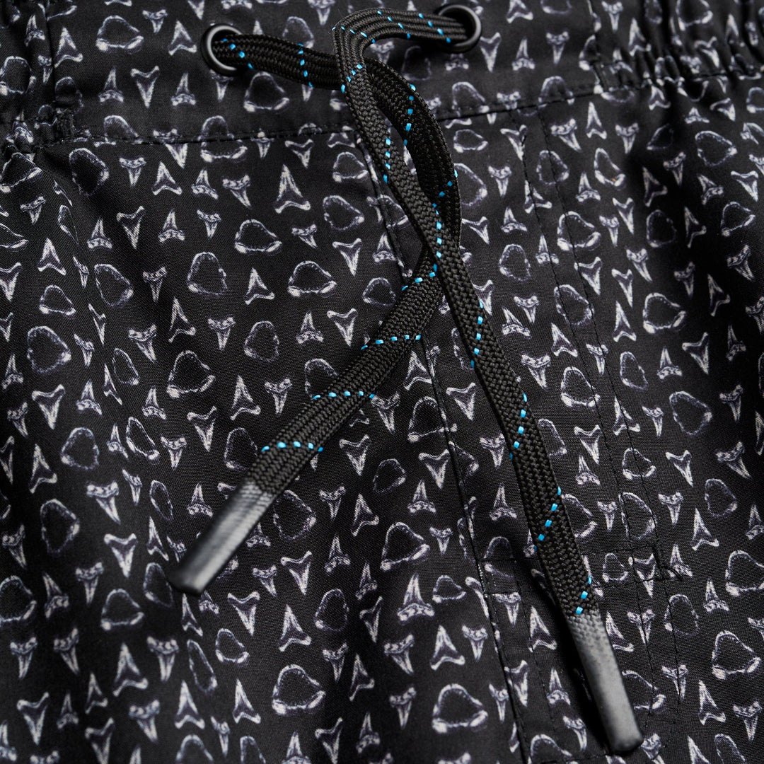 Black Jaws Captain Snacks Volleys shorts by Scalesgear.com, lightweight athletic shorts with a comfortable fit.