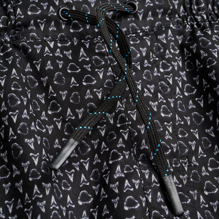 Black Jaws Captain Snacks Volleys shorts by Scalesgear.com, lightweight athletic shorts with a comfortable fit.