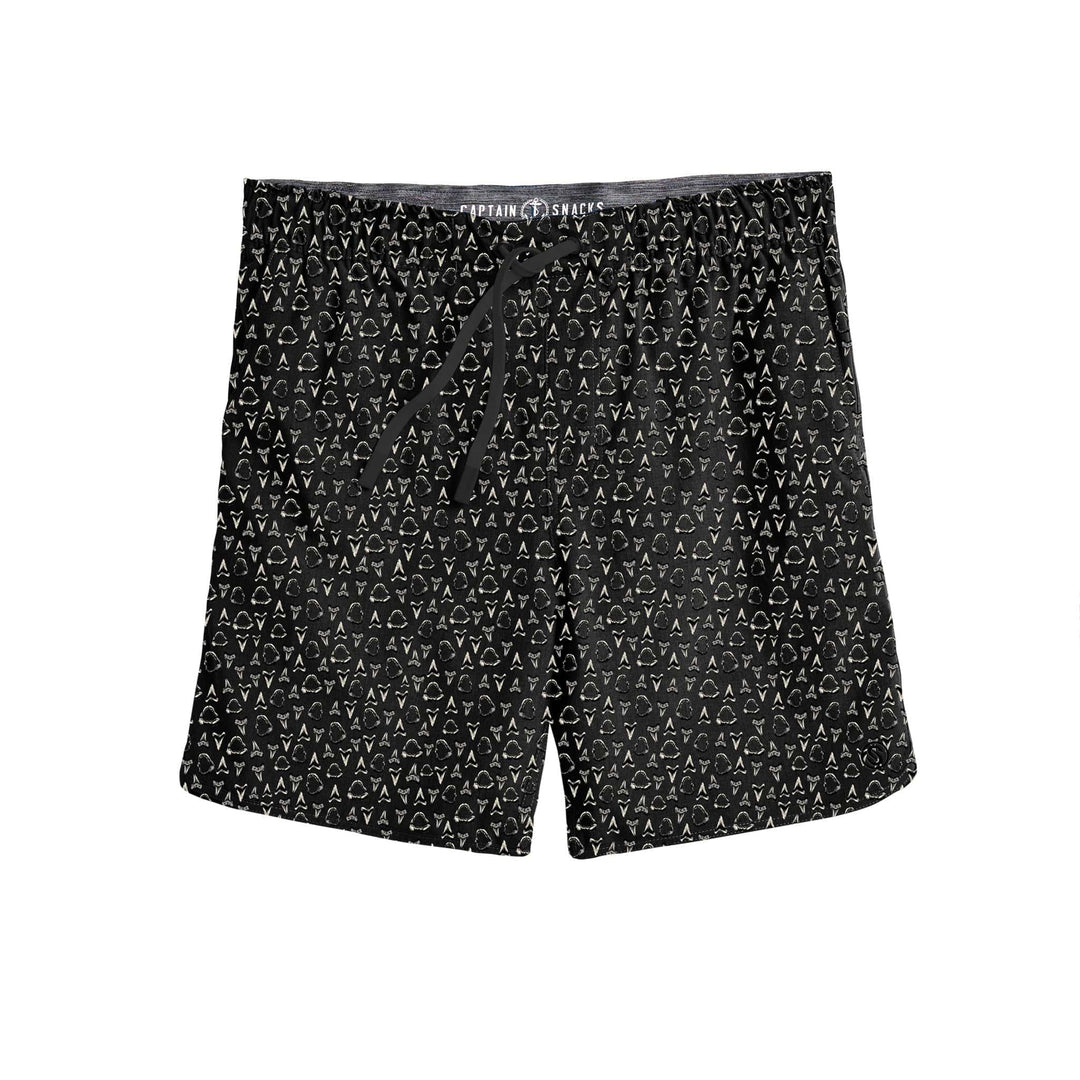 Scalesgear Jaws Captain Snacks Volleys shorts with graphic print, lightweight and comfortable for casual wear and sports activities.