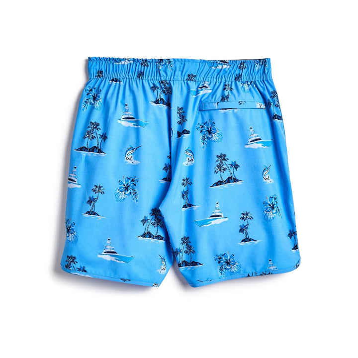 Powder blue Sporty Captain Snacks Volleys shorts by Scalesgear.com, featuring a comfortable athletic design and sporty fit.