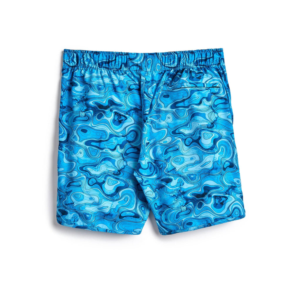 Blue Topo Captain Snacks Volleys shorts by Scalesgear.com, lightweight and comfortable volleyball shorts with a stylish design.