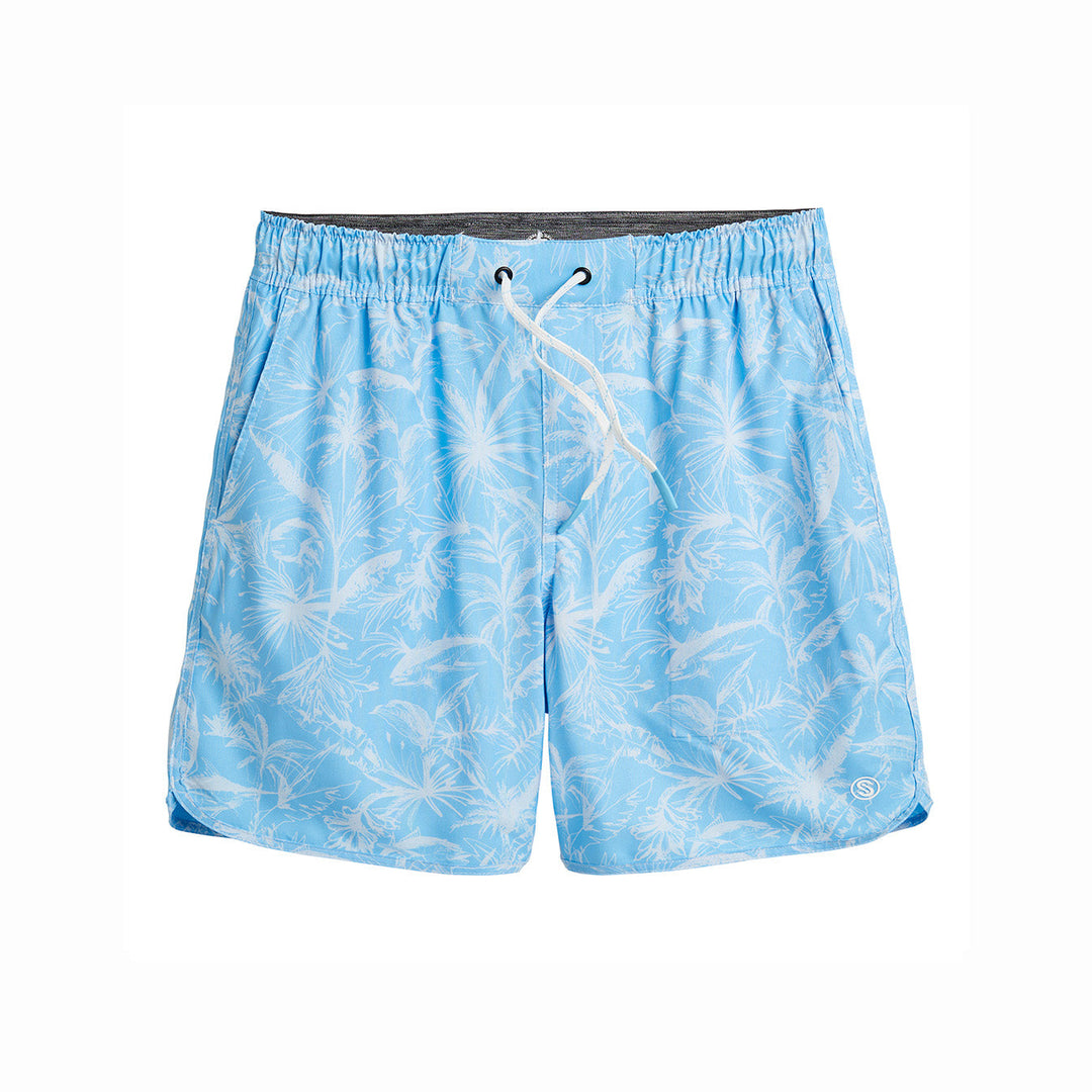 Grey heather Loose Lines Captain Snacks Volleys shorts by Scalesgear.com featuring a relaxed fit and casual style.