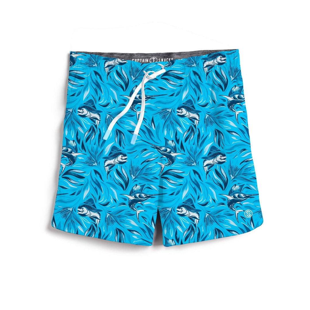Flower Strike Captain Snacks Volleys shorts by Scalesgear.com, featuring colorful floral pattern and comfortable athletic fit.