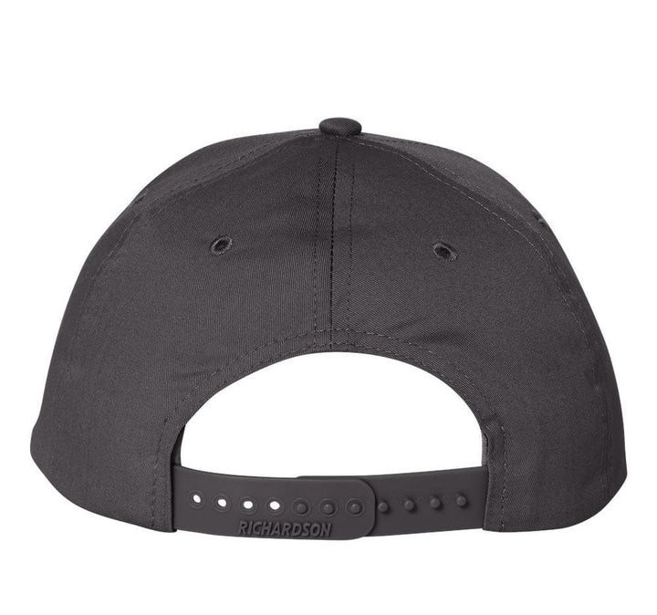ShredFin gray full back hat with non-mesh back, casual cap featuring a solid gray design and adjustable strap.