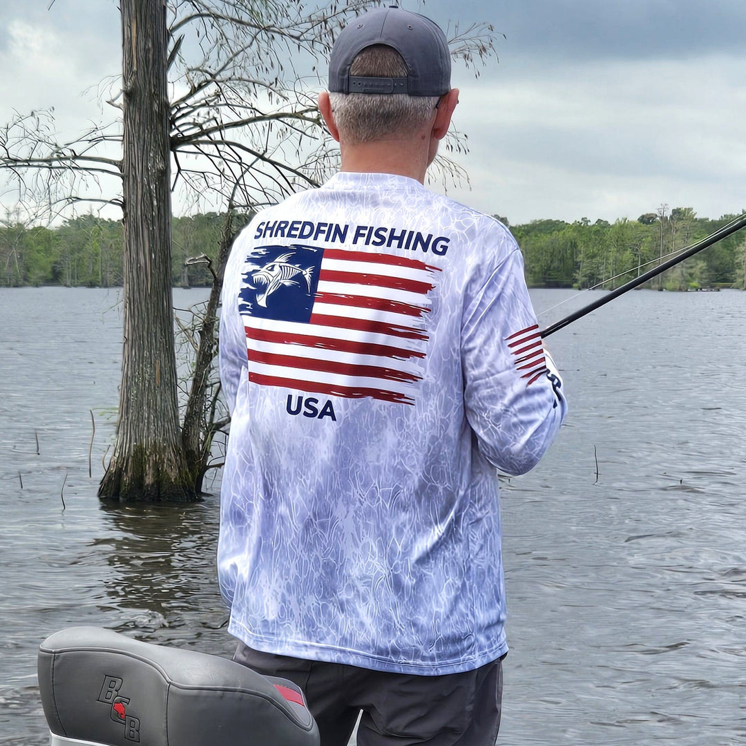 performance fishing gear ShredFin Freedom Shirt: Performance Fishing Apparel