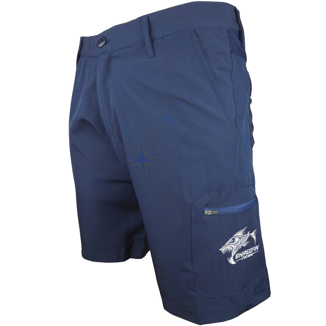 Navy blue ShredFin ShredFin HookSet shorts, casual men's shorts with a relaxed fit and adjustable waistband.
