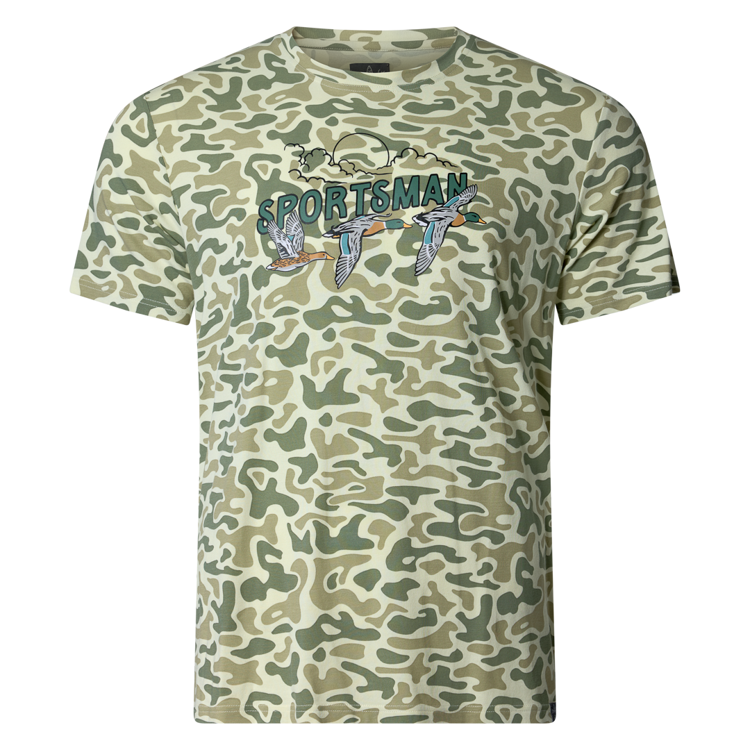 Sportsman Gear Pursuit bamboo pocket performance T-shirt in small and large sizes, made from eco-friendly bamboo fabric.