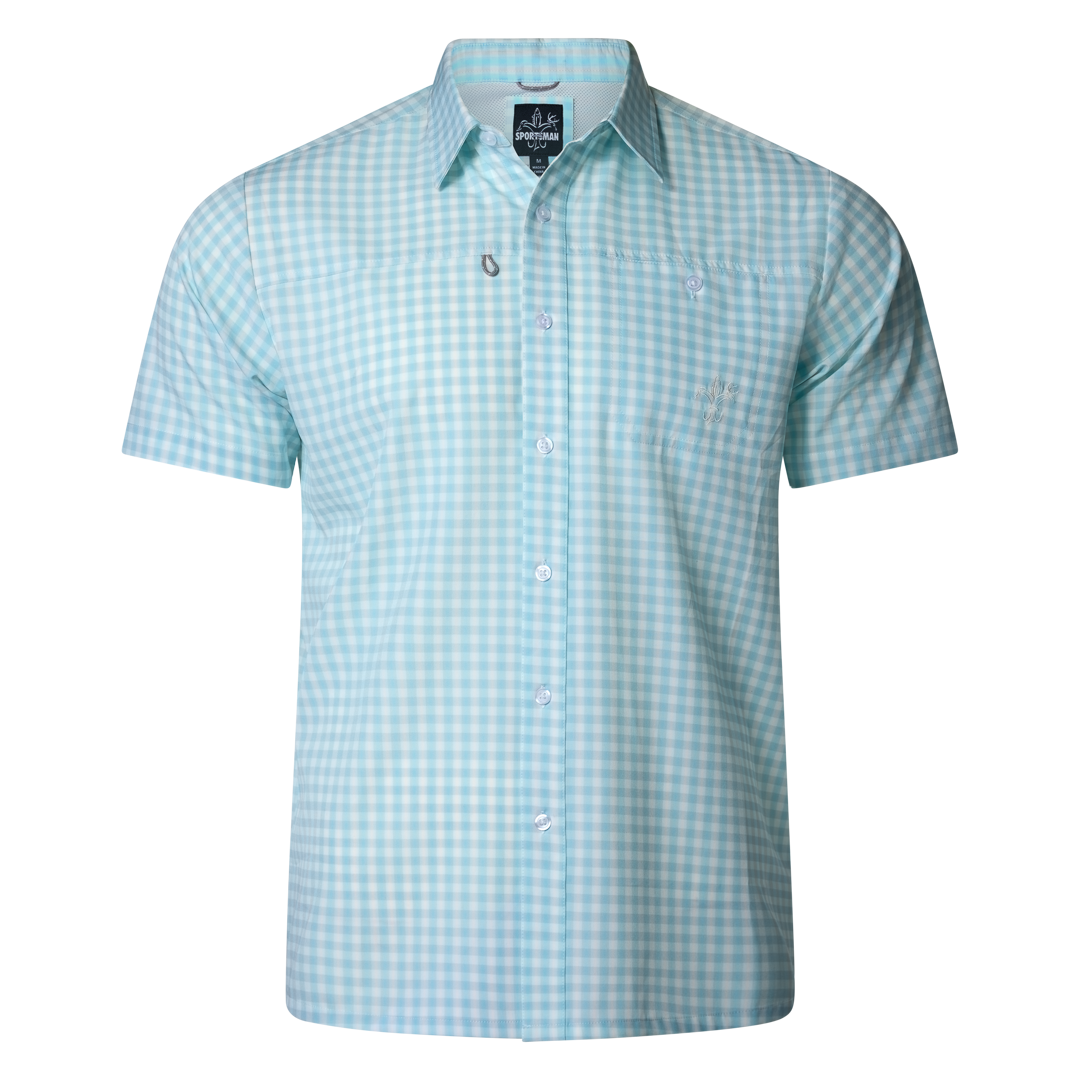 Old-school Sportsman Gear Fly Shirt featuring a classic design, lightweight fabric, and casual fit for outdoor and everyday wear.