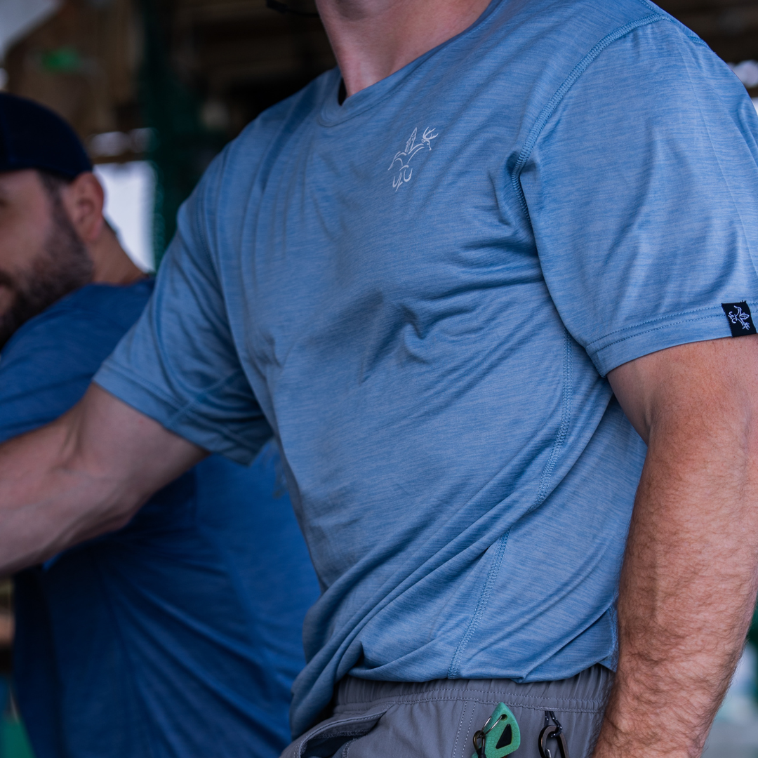 Sportsman Gear Cool T Short Sleeve Performance Fishing Shirt with lightweight fabric and moisture-wicking design for outdoor fishing.
