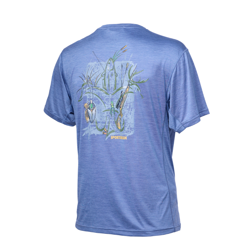 Sportsman Gear Cool T Short Sleeve Performance Fishing Shirt with moisture-wicking fabric and lightweight design for outdoor fishing.