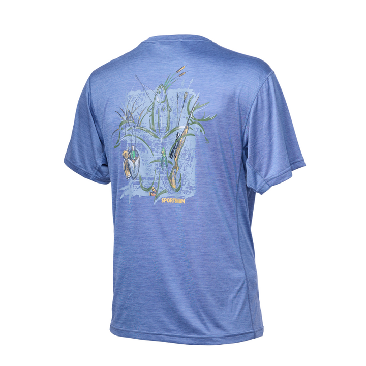 Sportsman Gear Cool T Short Sleeve Performance Fishing Shirt with moisture-wicking fabric and lightweight design for outdoor fishing.
